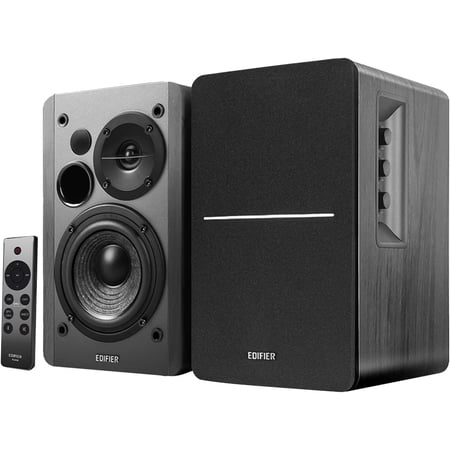 R1280DBs Bluetooth Bookshelf Speakers - Optical Input 2.0 Wireless Studio Speaker 42W RMS with Subwoofer Line Out Black