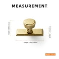 thumbnail image 2 of Goo-Ki Champagne Bronze Cabinet Drawer Knobs with Backplate or Spacer Zinc Alloy Kitchen Hardware, 6 Pack Single Hole Cabinet Pull Handles, 2 of 9