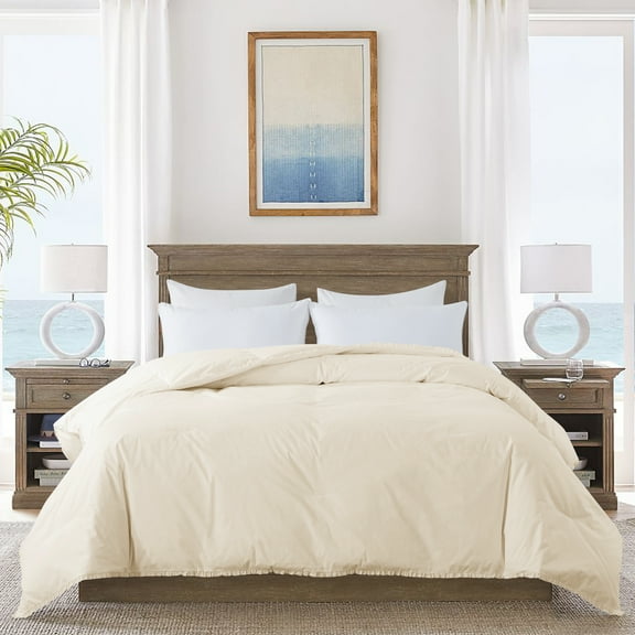 Ruffle Down Comforter - Full/Queen - Vanilla Ice