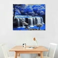 thumbnail image 3 of ONETECH  Waterfall Wall Art Black and White Décor Blue Trees Scenery Canvas Prints Forest Paintings for Wall Landscape Wall Décor Bedroom Living Room Decor Large Wall Decoration, 3 of 5