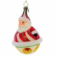 thumbnail image 4 of Christopher Radko 5.00In Roly Poly Santa, Glass, Ornament Peppermint Stripe 1011675, 4 of 5