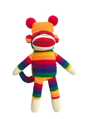 sock monkey teddy bear