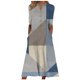 thumbnail image 2 of Puntoco Vestido De Manga Corta Con Cuello En V, Vestido De Bolsillo De Manga Corta Con Botones Y Cuello En V Estampado Para Mujer Azul Oscuro (31428) M, 2 of 5
