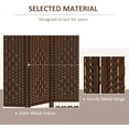 thumbnail image 5 of HOMCOM 3 Panel Room Divider, Folding Screen, 5.6', Brown, 5 of 8