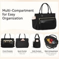 thumbnail image 4 of Holuxer Large Lunch Bag for Women Adult Lunchbox Purse for Work, 14L Leakproof Cooler Lunchbag Box for Woman Picnic Beach, Insulated Tote Bags (Black), 4 of 8