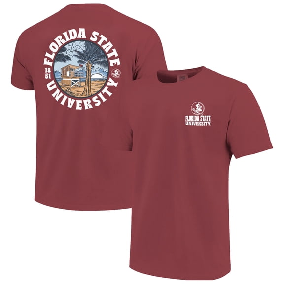 Men's  Garnet Florida State Seminoles Comfort Colors Thick Lined Landscape T-Shirt