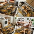 thumbnail image 6 of Orange Autumn Deer Large Area Rugs for Bedroom Living Room, Soft Non Slip Carpet Bedside Rug, Vintage Forest River Rectangular Floor Cover Kitchen Accent Rug 4'x6' for Dining Room/Office, 6 of 9