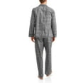 thumbnail image 3 of Hanes Men’s and Big Men’s Long Sleeve Long Leg Woven Pajama Set, 2-Piece, 3 of 4