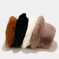 thumbnail image 4 of Women Bucket Hat Simple Fashion Solid Color Bucket Cap Fisherman Hat for Winter, 4 of 10