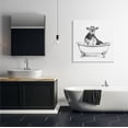 thumbnail image 3 of Stupell Industries Coastal Cow in Bathtub Sketch Canvas Art, 30 x 30, by Victoria Borges, 3 of 7