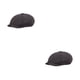 thumbnail image 3 of Guardurnaity Gorra plana de algodón y poliéster para hombre, portátil, elegante, de moda, de Color sólido, ajustable, para niños, boinas, gris Gris oscuro 2Conjunto, 3 of 6