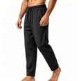 thumbnail image 5 of Mlkoz Mens Pants Summer Breathable Loose Mesh Cool Loose Straight Pants,Black,XXXXL, 5 of 5
