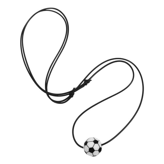 WASHWEPE 1Set Sports Ball Necklace Multi Color Wax Rope Silicone Sport Jewelry for Any Occasion