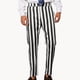 thumbnail image 4 of Pantalones de traje casuales con bolsillos y estampado de rayas rectas para hombre, 4 of 7
