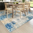 thumbnail image 6 of Moynesa 9'x12' Area Rug for Living Room Machine Washable Rugs Modern Abstract Low Pile Soft Mat Large Indoor Non-Slip Accent Carpet for Dining Room Table Apartment,Blue, 6 of 7