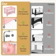 thumbnail image 5 of Vomeast Baby Playard Baby Bassinet,Foldable Crib Pack and Play with Toy Bar,Play Yard(Pink), 5 of 14