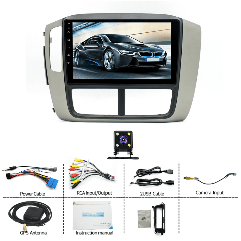 Android Car Stereo For Honda Pilot 2006-2008 - 9" Touchscreen, Wireless CarPlay/Android Auto, 4GB RAM 64GB ROM, GPS, Backup Camera