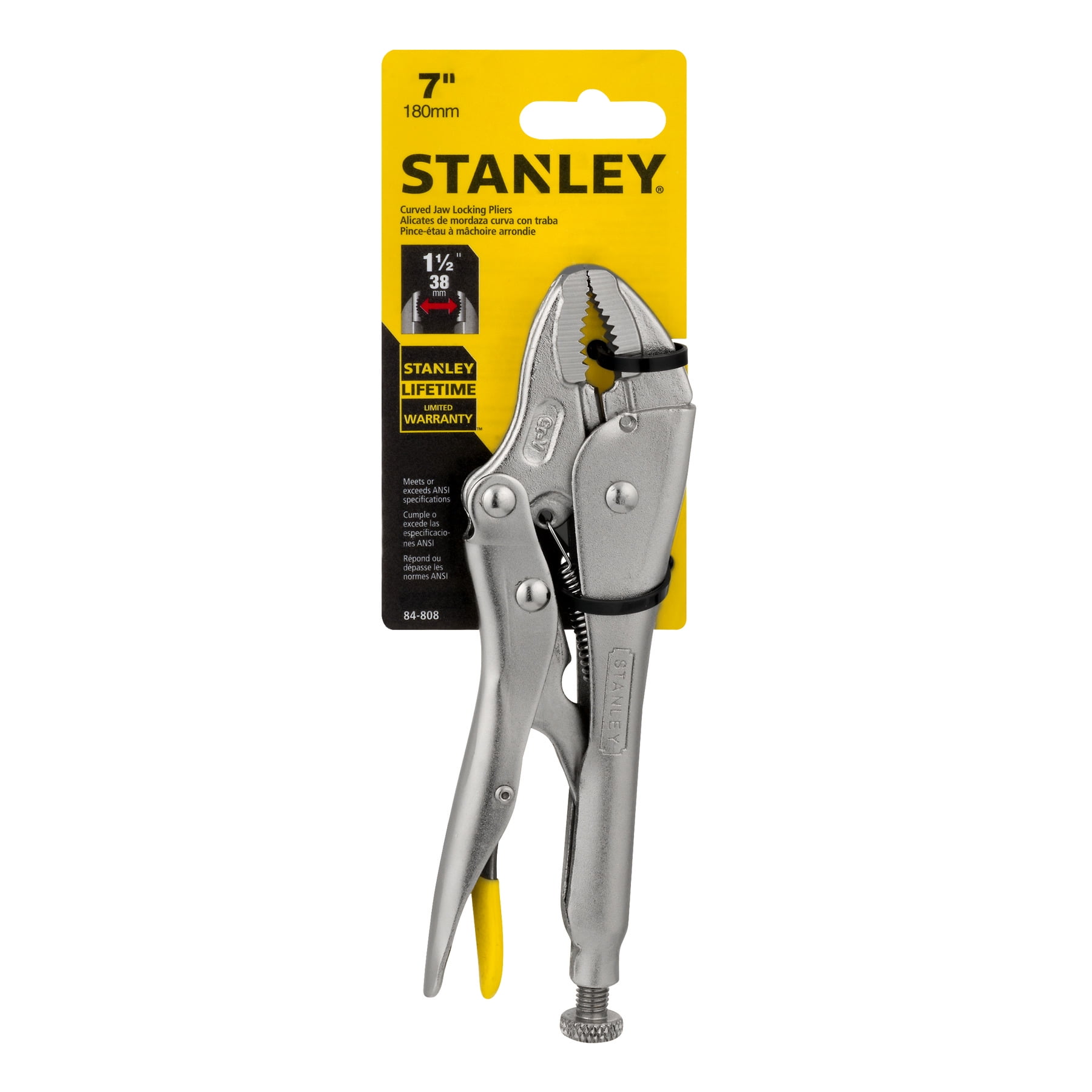 Stanley Curved Jaw Locking Pliers 7", 1.0 CT