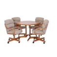 thumbnail image 5 of Caster Chair Company 5-Piece 42x42 Caster Dining Set Wood Edge Laminate Table Top & Stone Chairs, 5 of 12