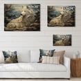 thumbnail image 4 of Designart "Patchwork of a Winter Wolf Watch II" Animals Print on Natural Pine Wood, 4 of 5