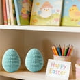 thumbnail image 6 of Moocorvic 2Pcs Knitted Easter Eggs, Easter Decoration Party Favors for DIY Easter Wreath, Centerpiece, Bowl, Basket Fillers, Gifts, Spring, Home, Wedding, Table Decor, 6 of 7