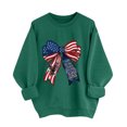 thumbnail image 4 of Uootdi Womens 4th Of July Sweatshirts USA Long Sleeve Crewneck USA Holiday Print Loose Fit Weekend Outings Casual Sweatshirts Gift, 4 of 5