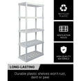 thumbnail image 6 of Oskar Plastic Shelving Unit Storage Shelf 5-Tier 74"H x 36"W x 18"D White 750 lb Capacity, 6 of 20
