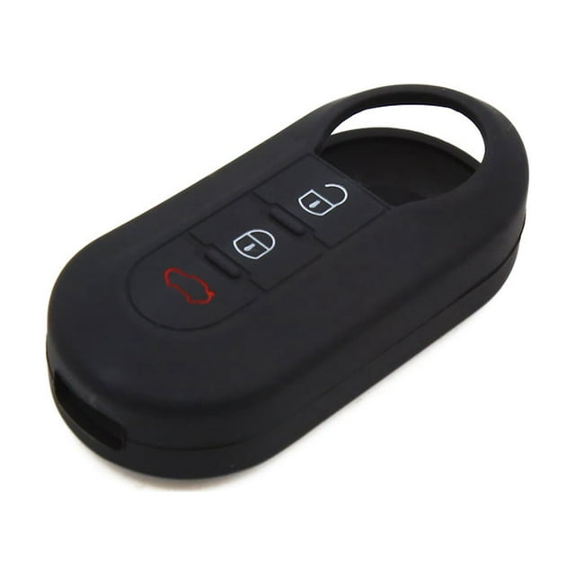 Unique Bargains Pink Silicone Three Button Car Remote Key Cover Case for Fiat 500 Viaggio Ottimo