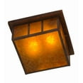 thumbnail image 4 of Meyda Tiffany 180850 Hyde Park Double Bar Mission 2 Light 20" Wide Flush Mount Square, 4 of 7