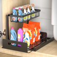 thumbnail image 1 of Under Sink Kitchen Storage Stainless Steel, 2 Sliding Tiers Under Sink Kitchen Shelf, High Quality Under Sink Kitchen Organizer, Multi-Purpose Kitchen Under Sink Storage Lumten, 1 of 5