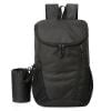 20L Portable Foldable Travel Backpack With Bottle Holder For Men Women Sport Supplies (Black)