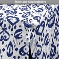 thumbnail image 4 of Navy Blue Dog Crate Cover, Traditional Ikat Pattern Retro Style Composition Damask Inspired, Easy to Use Pet Kennel Cover for Medium Large Dogs, 35" x 23" x 27", Blue White, by Ambesonne, 4 of 6