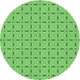 thumbnail image 1 of Ahgly Company Machine Washable Indoor Round Transitional Emerald Green Area Rugs, 6' Round, 1 of 7