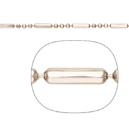 Antique Silver Faceted Ball & Bar Chain, Antique-Silver Plated Brass 1.5mm Sold per pkg of 5 Ft