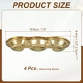 thumbnail image 2 of Uxcell 3 Inch Mini Stainless Steel Sauce Dish, 4 Pcs Round Seasoning Bowls for Salad Side Dishes, Gold 3-Compartment, 2 of 7
