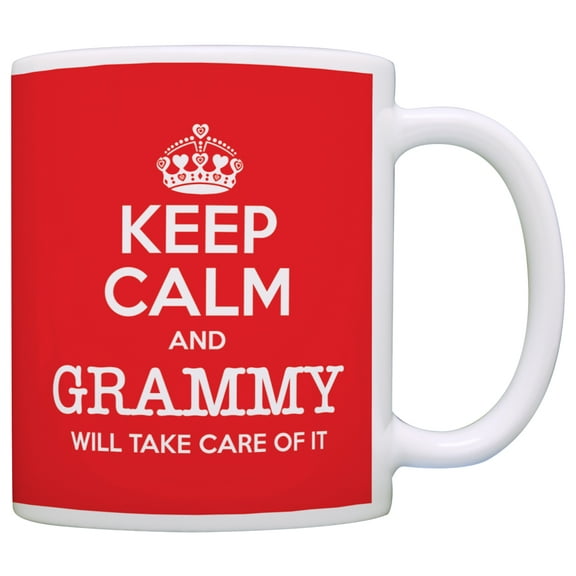 ThisWear Keep Calm Grammy Will Take Care of It Grammy Coffee Mug Red