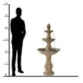 thumbnail image 5 of XBrand 3-Tier Water Fountain w/Pump & Pineapple Top, 51 Inch Tall, Beige, Large Outdoor Freestanding Waterfall Decor for Porch, Lawn and Garden, 5 of 12