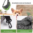 thumbnail image 4 of Greeniant Bolsa para mascotas de tela neta Hombro para mascotas Bolsa de transporte al aire libre Portador de animales ajustable Suministros para perros verde L, 4 of 8