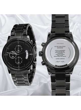Watch with engraving to deals son