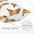 thumbnail image 2 of Plush Throw Pillow Covers, German Shepherd Dog No.1010 Pillow Cases with Invisible Zipper, Breathable Microfiber Pillow Cases Standard Size for Sleeping Bedroom Sofa Living Room 14x20, 2 of 5