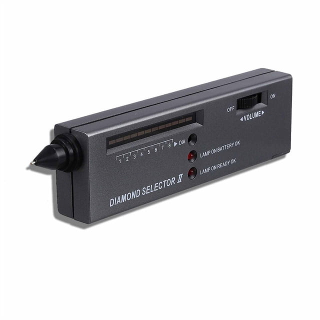 Riwesomey Probador térmico de joyería con pantalla Digital LED, pluma selectora Real de cristal de alta precisión, Detector de joyero, Medidores de medidas dimensionales