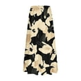 thumbnail image 4 of Yievot Womens Midi Skirt Summer Flowy Pleated Skirts Floral Print Drawstring Elastic Waist A Line Skirts, 4 of 5