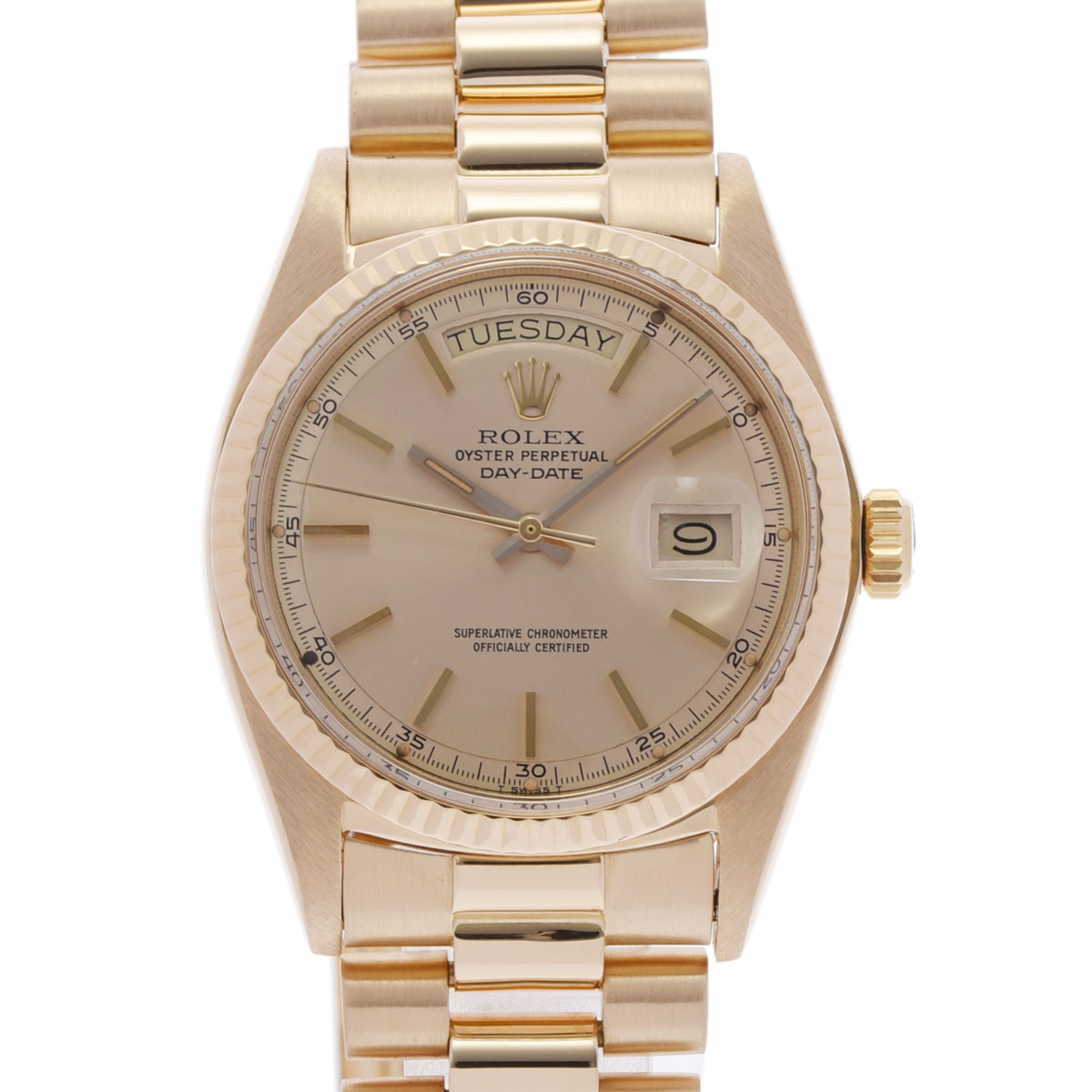 Authenticated Used ROLEX Rolex day date 1803 men's YG wristwatch self