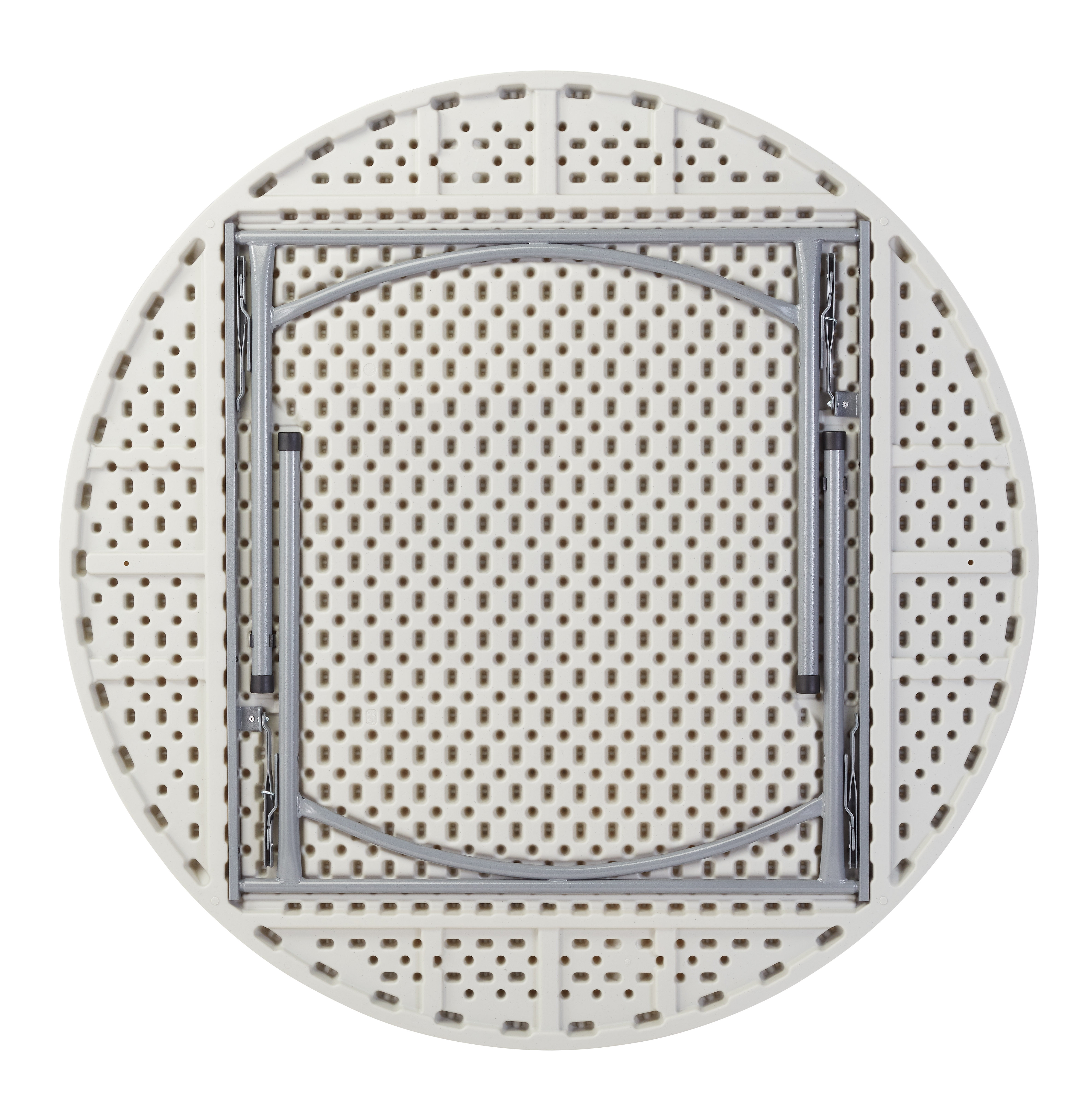(4 Pack) NPS® 60" Round Folding Table, Speckled Grey