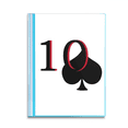 thumbnail image 1 of Peace Spade 10 Poker Book Sheet Protectors Portfolio Binder Folder, 1 of 3