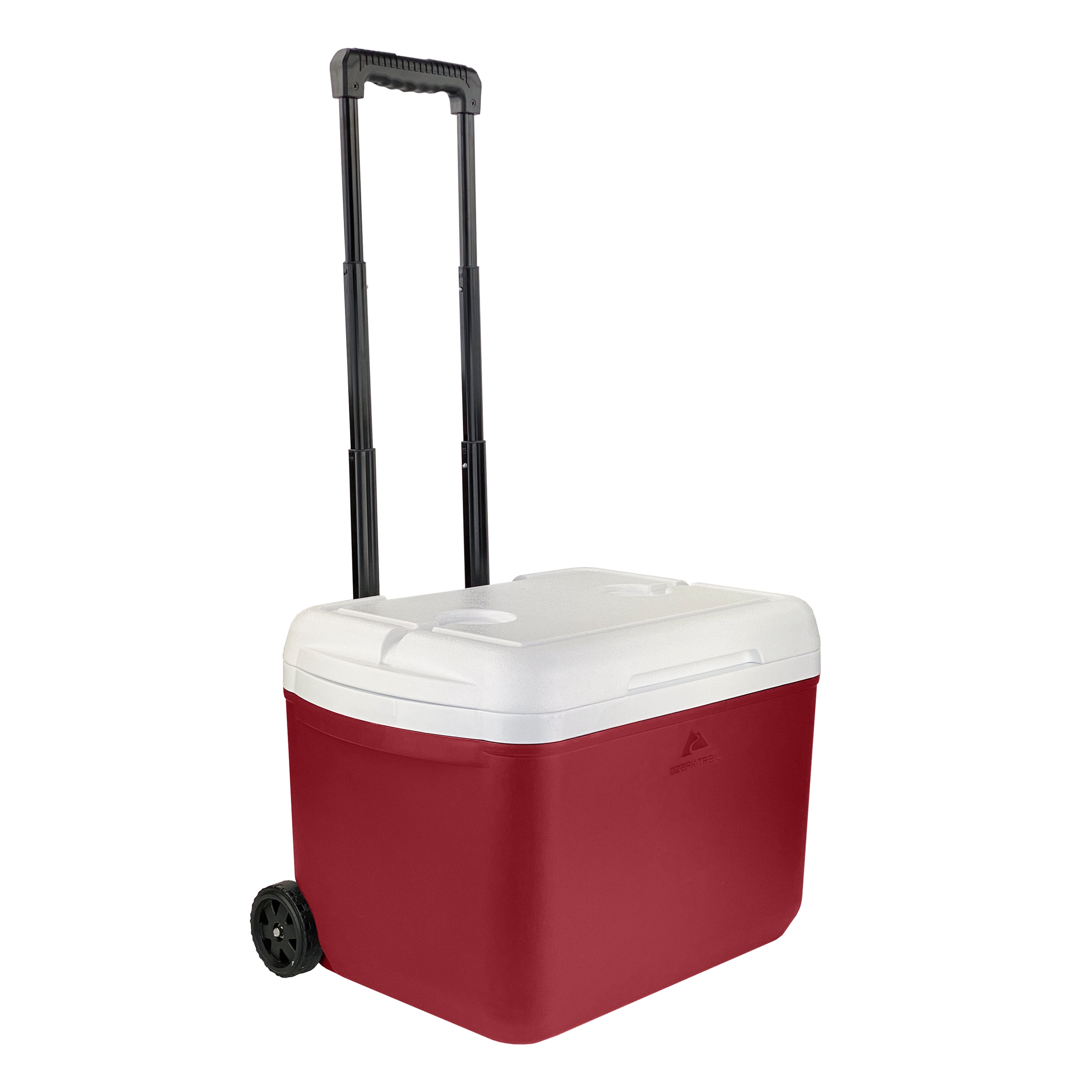 Ozark Trail 30 Quart Capacity Hard Side Wheeled Cooler, 42-Can,, Dark Red