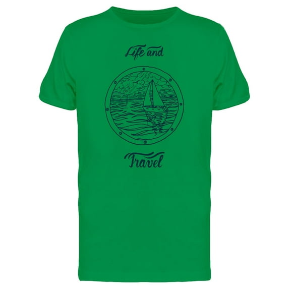Life And Travel Nautical Art Tee Men's -Image by Shutterstock