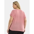 thumbnail image 3 of Terra & Sky Women's Plus Def Leopard Graphic Tee, Sizes 0X-5X, 3 of 5