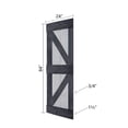 thumbnail image 3 of K Series 48in. X 84in. French Gray/Carbon Gray Finished DIY Knotty Pine Wood Double Sliding Barn Door With Hardware Kit, 3 of 5