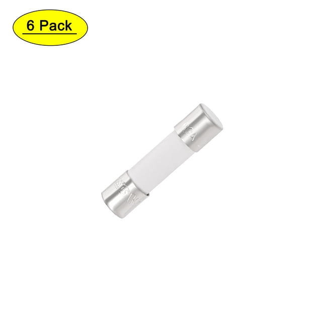 Fusible de cartucho automotriz 6.3A 250V 5x20mm de reemplazo de tipo lento para amplificador de alarma de audio de automóvil 6 piezas